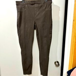 NWOT Spanx Brown Jean-ish Ankle Denim Leggings XL